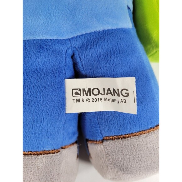 Minecraft Zombie Plush 13" Mojang Jinx Stuffed Animal Blue and Green Steve - Picture 3 of 3